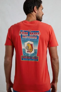 Weird Fish Red Fin Hof Back Print Artist T-Shirt