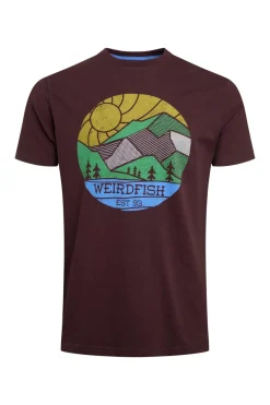 Weird Fish Red Foothills Front Print T-Shirt