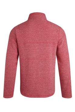 Weird Fish Red Laramie 1/4 Zip Snow Marl Fleece