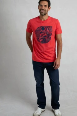 Weird Fish Red Summer Sector Graphic T-Shirt