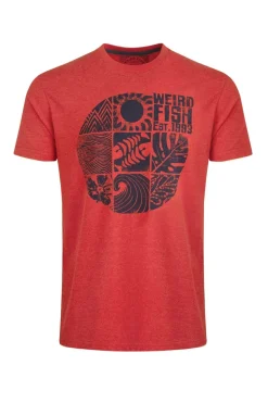 Weird Fish Red Summer Sector Graphic T-Shirt