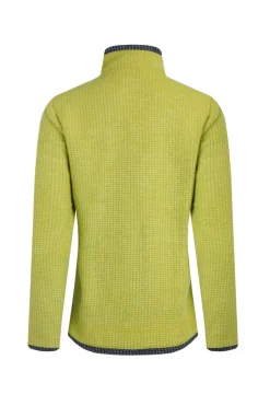 Weird Fish Soft Green Ariana Full Zip Grid Fleece