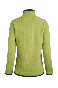 Weird Fish Soft Green Beye 1/4 Zip Grid Fleece
