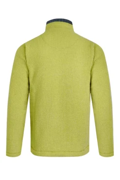 Weird Fish Soft Green Newark 1/4 Zip Grid Fleece