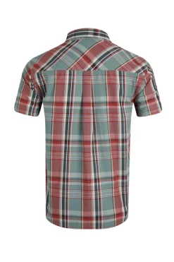 Weird Fish Teal Blue Judd Short Sleeve Check Shirt