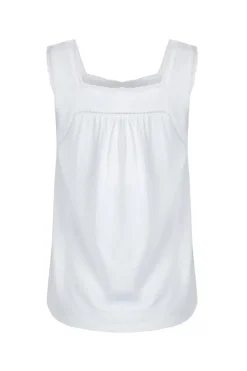 Weird Fish White Chelle Jersey Square Neck Vest