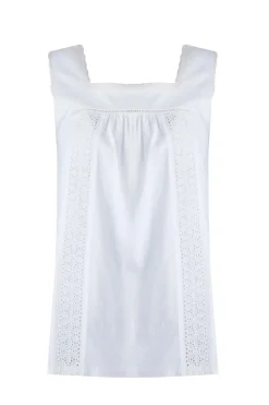 Weird Fish White Chelle Jersey Square Neck Vest