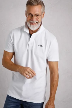 Weird Fish White Miles Pique Polo