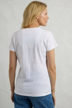 Weird Fish White No Rain No Flowers Slub Pocket T-Shirt