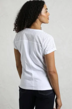 Weird Fish White Pernille Cutaway T-Shirt