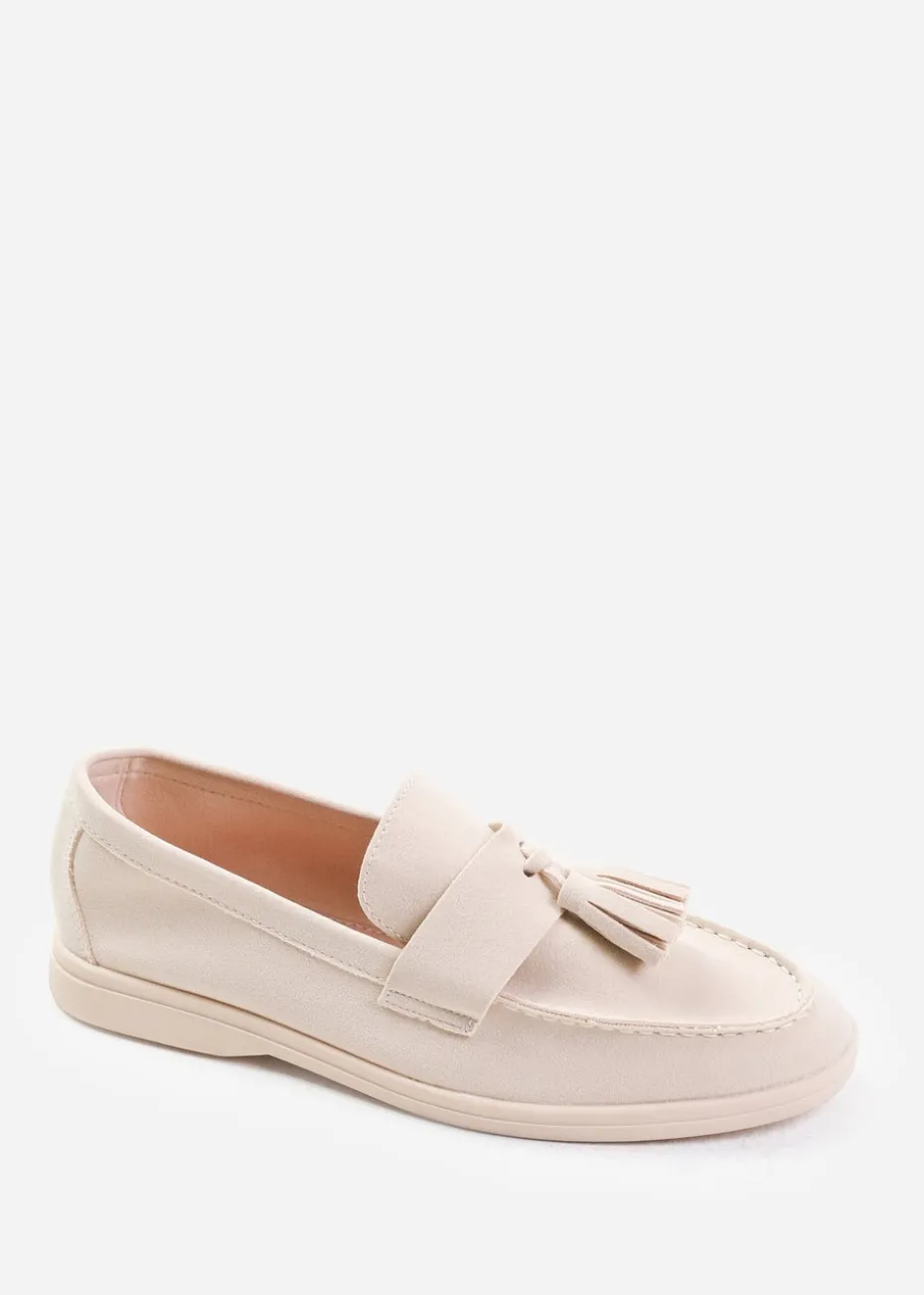 Where's That From Beige Kenya Wide Fit Slip On Loafers
