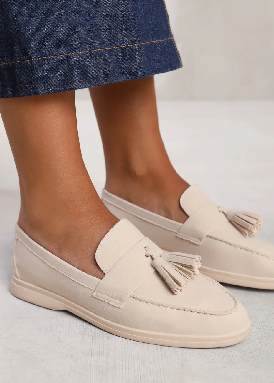 Where's That From Beige Suede Kenya Slip On Loafers