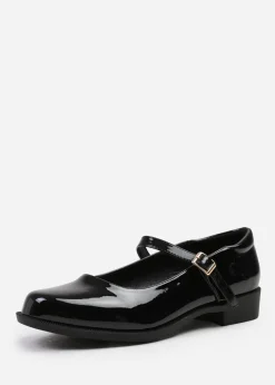 Where's That From Black Kingston Extra Wide Low Heel Loafers