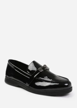 Where's That From Black Monaco Slip On Loafers