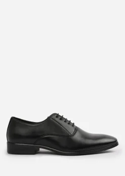Where's That From Black PU Nick Oxford Lace Up Work Dress Shoes