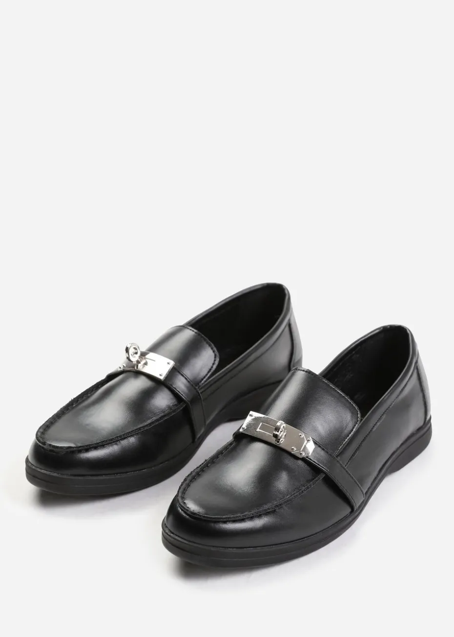Where's That From Black Pu Monaco Slip On Loafers