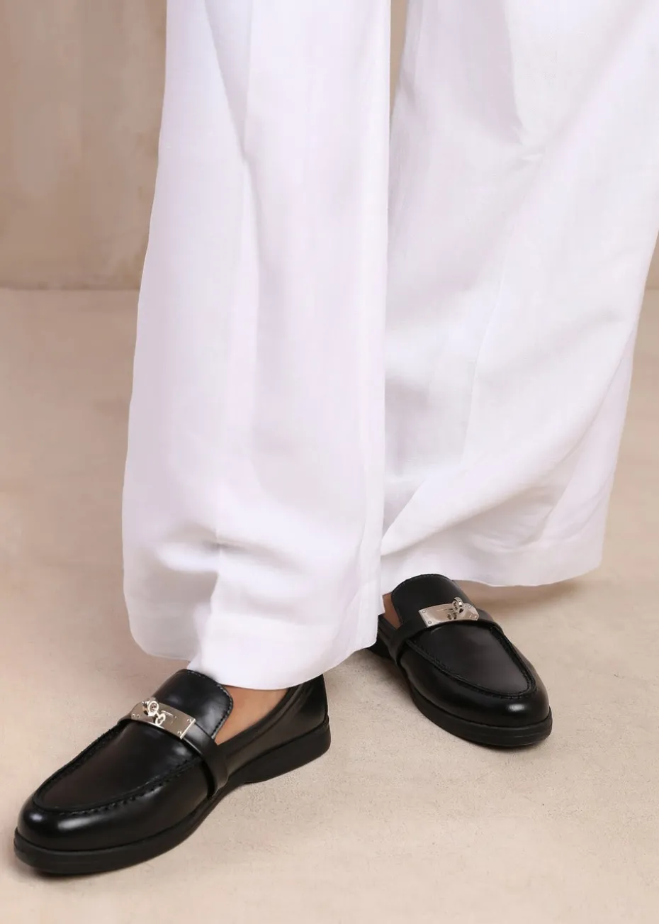 Where's That From Black Pu Monaco Slip On Loafers
