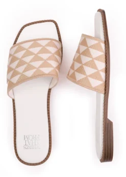 Where's That From Cream Pu Sycamore Flat Sandals