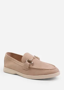Where's That From Cream Suede Italy Slip On Loafers