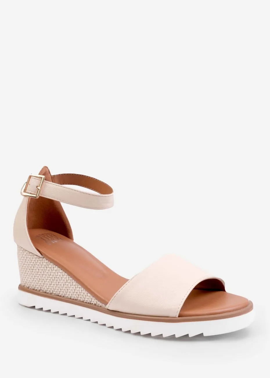 Where's That From Dusk Wedge With Buckle Ankle Strap Cream