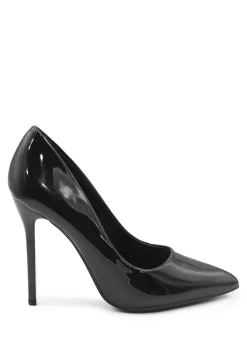 Where's That From Kyra  Black Patent High Heel Pumps