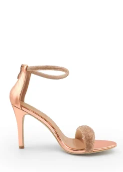 Where's That From Rose Gold Sabra High Heel Sandals