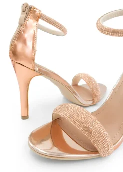 Where's That From Rose Gold Sabra High Heel Sandals