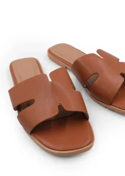 Where's That From Tan Pu Mae Strapped Slider Sandals