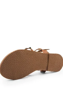 Where's That From Tan Pu Natalia Studded Gladiator Sandals