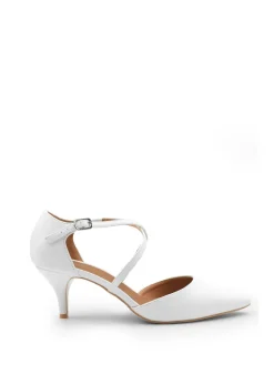 Where's That From White Pu Kennedi Low Kitten Heels