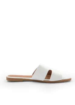 Where's That From White Pu Mae Strapped Slider Sandals