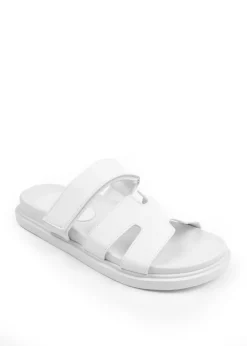 Where's That From White Pu Adagio Strappy Sandals