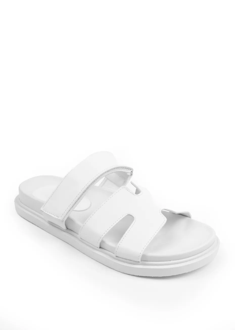 Where's That From White Pu Adagio Strappy Sandals