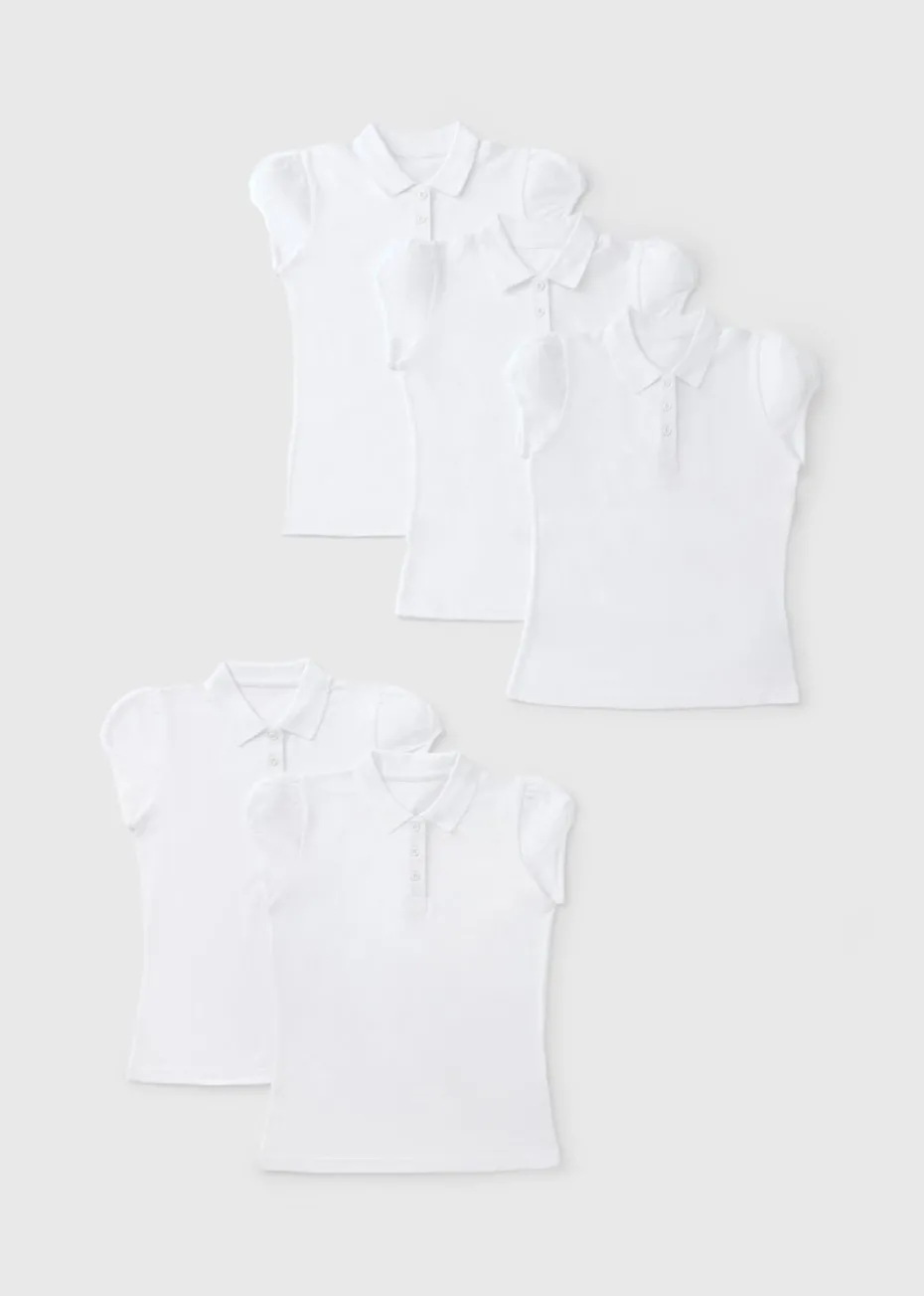 White 5 Pack School Polo