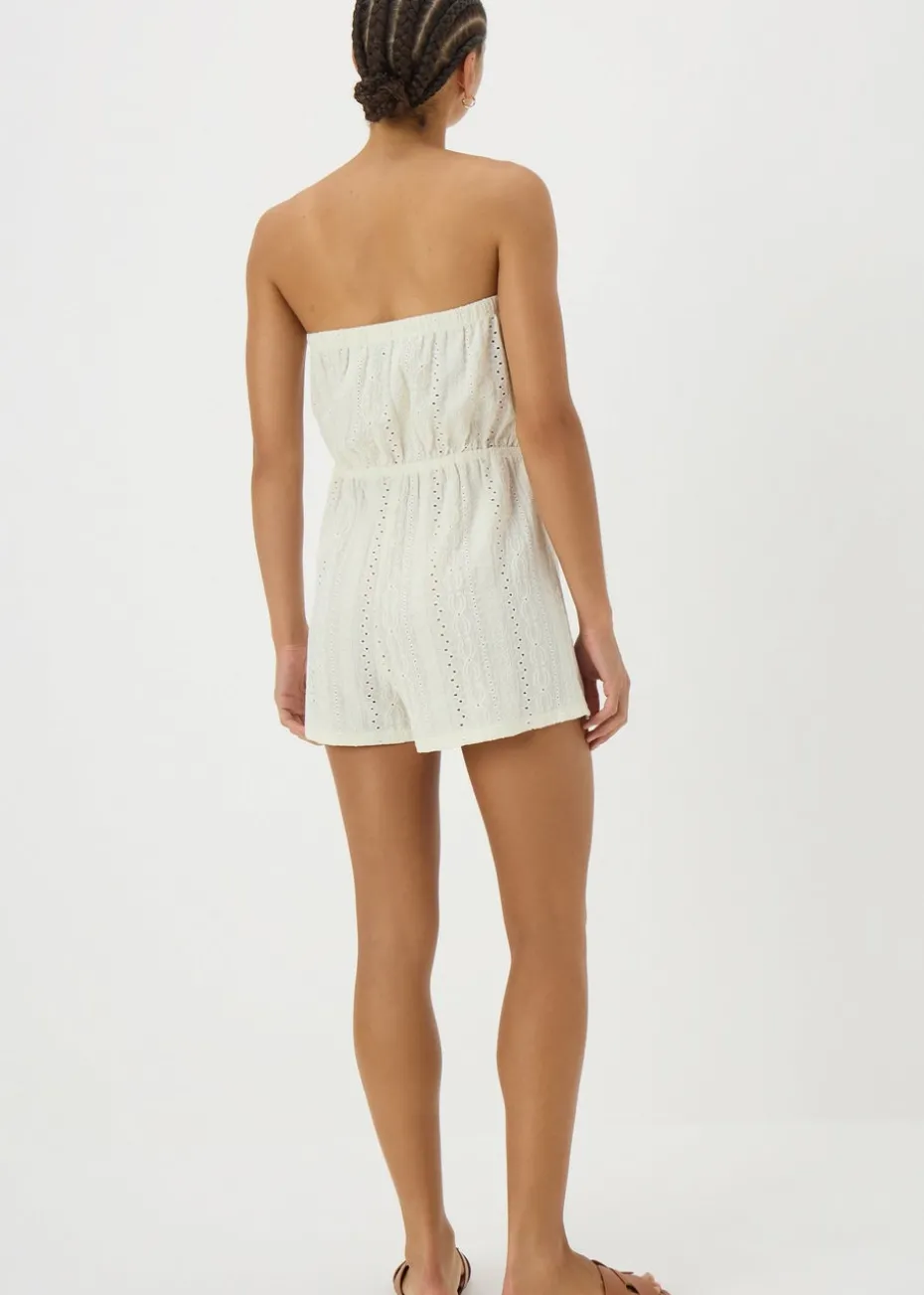 White Bandeau Playsuit