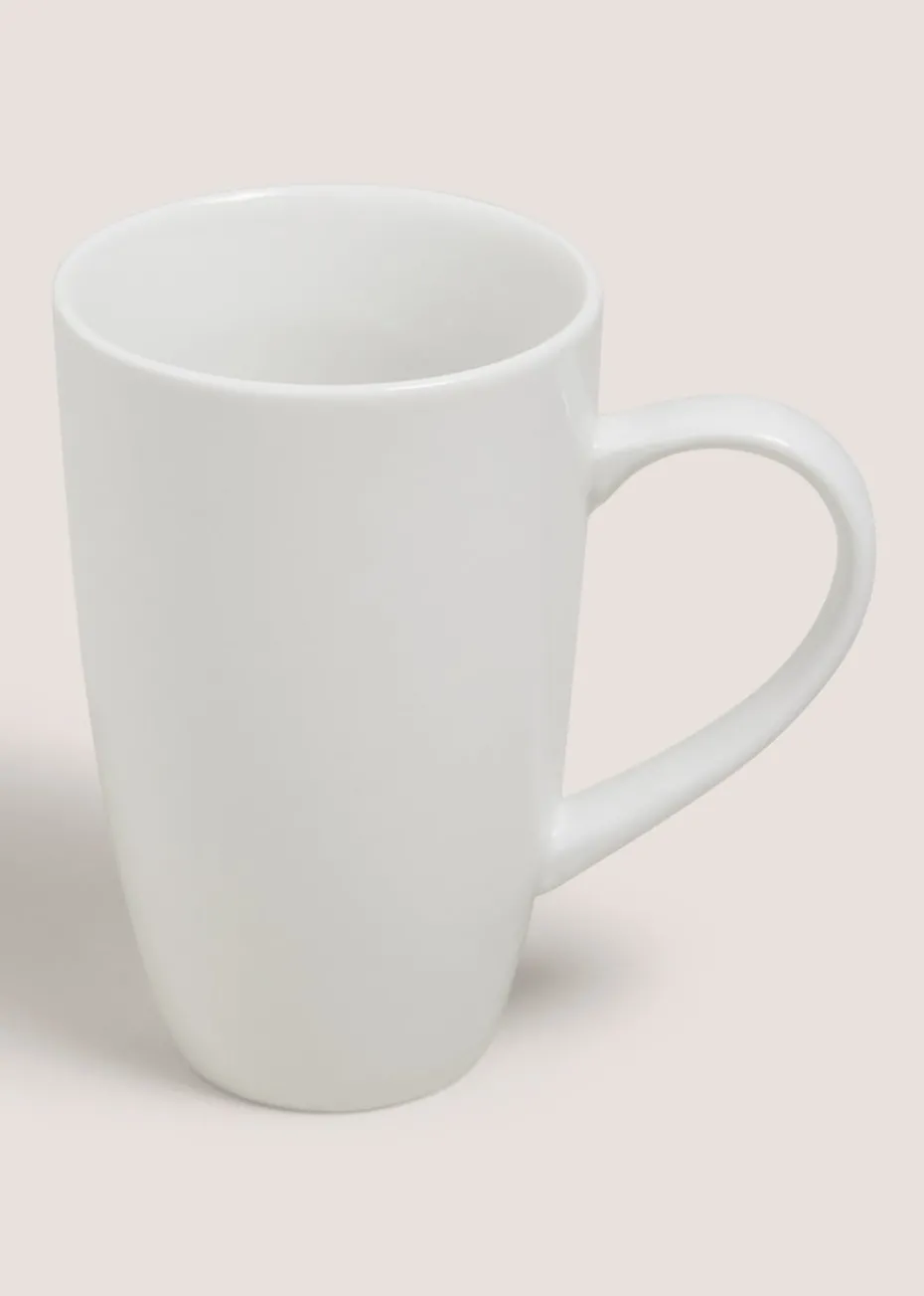 White Coupe Latte Mug