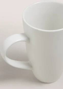 White Coupe Latte Mug
