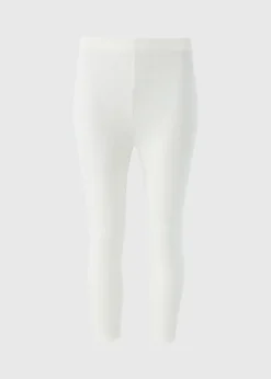White Cropped Leggings