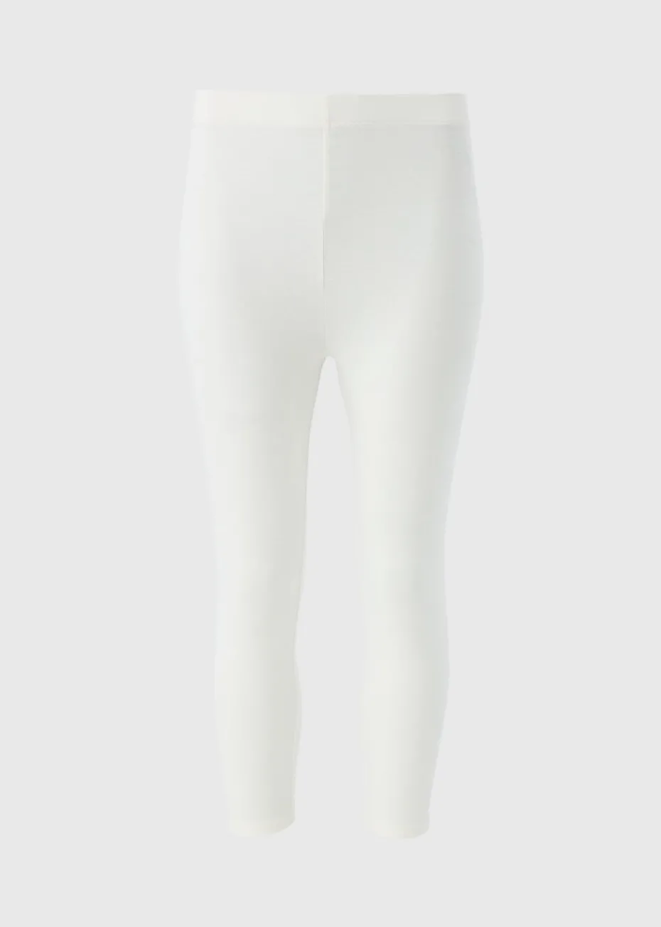 White Cropped Leggings