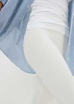 White Cropped Leggings