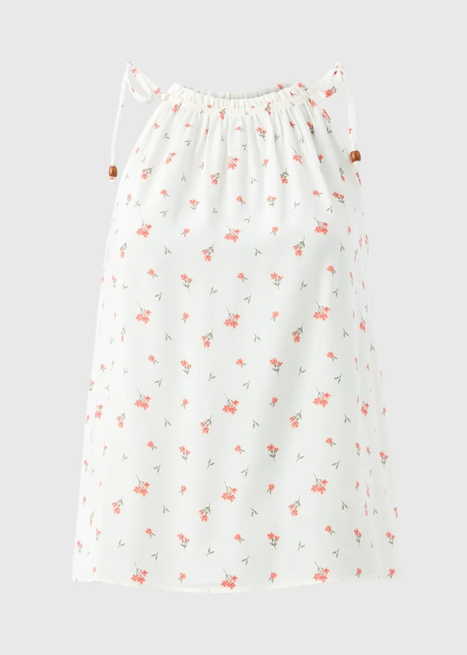 White Ditsy Floral Cami Top