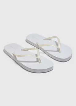 White Flip Flops