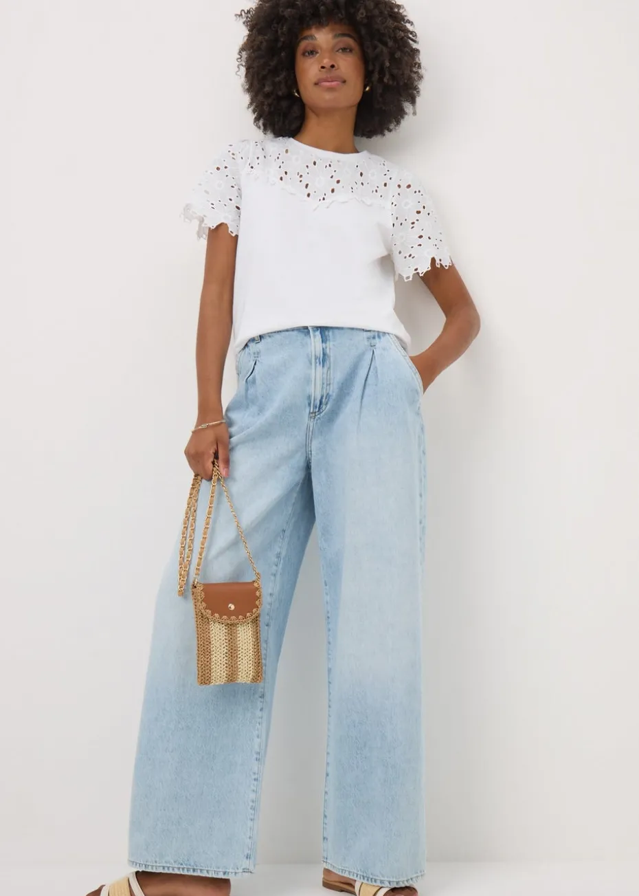 White Floral Lace T-Shirt
