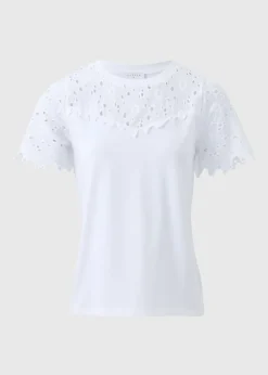 White Floral Lace T-Shirt