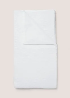 White Geo Pinsonic Bedspread (235cm x 235cm)