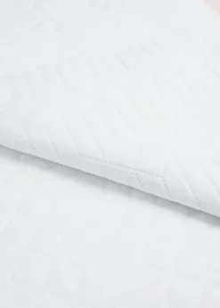 White Geo Pinsonic Bedspread (235cm x 235cm)