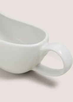White Gravy Boat Jug