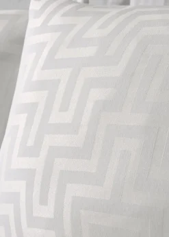 White Greek Jacquard Duvet Set