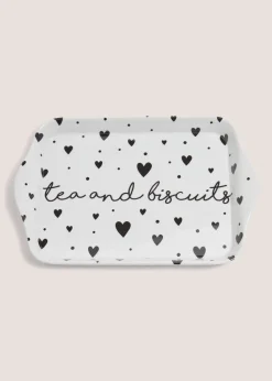 White Heart Tea Tray