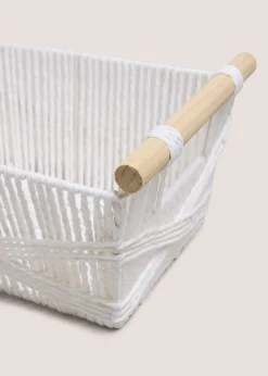 White Highland Cow Basket